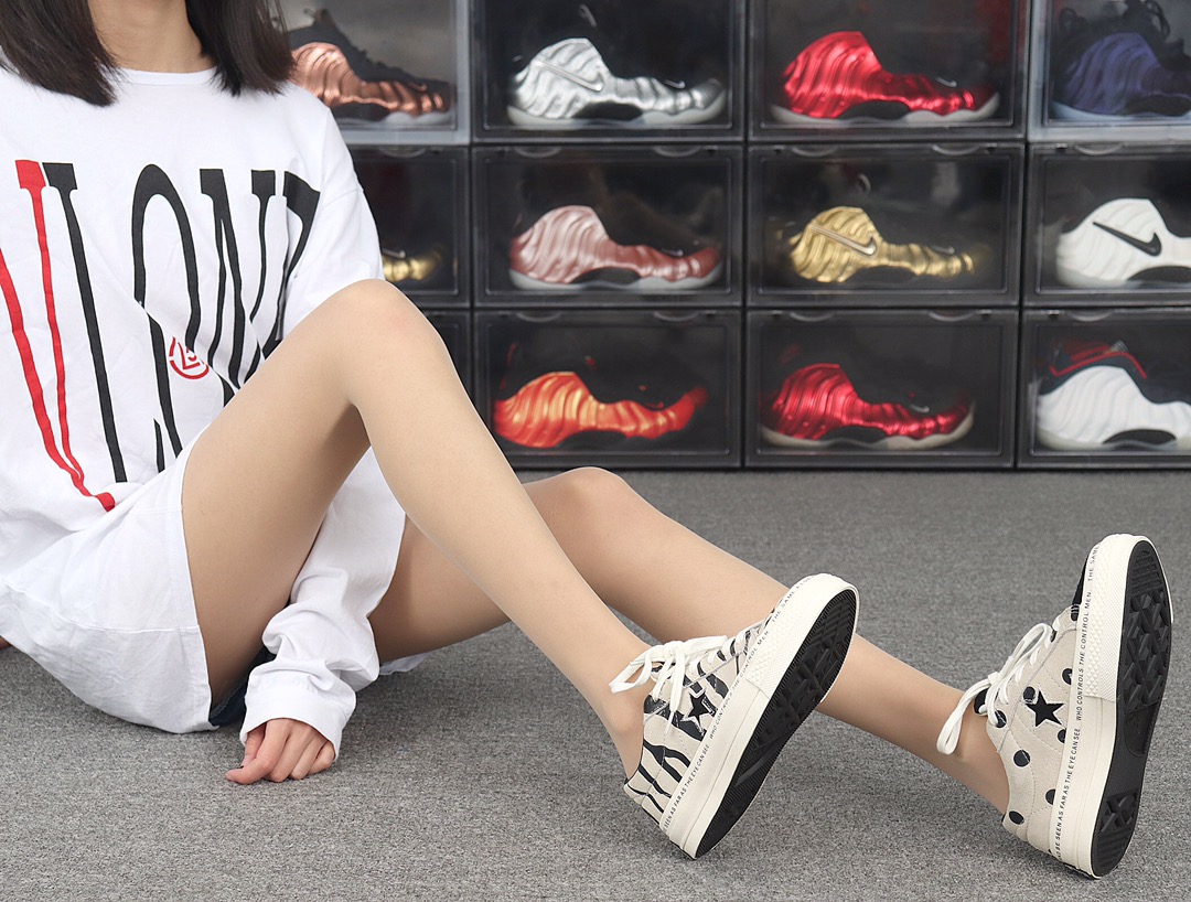 170 Brain Dead x Converse One Star 163167C 拼接 模特上脚图