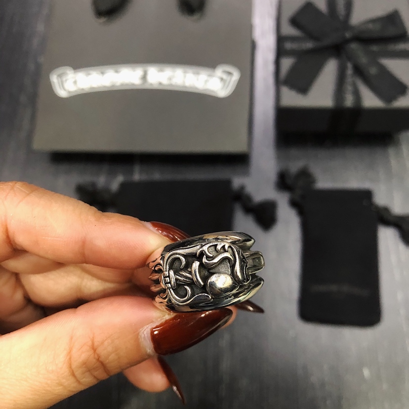 Chrome Hearts 品质 克罗心Chrome hearts 桃心宝剑戒指
