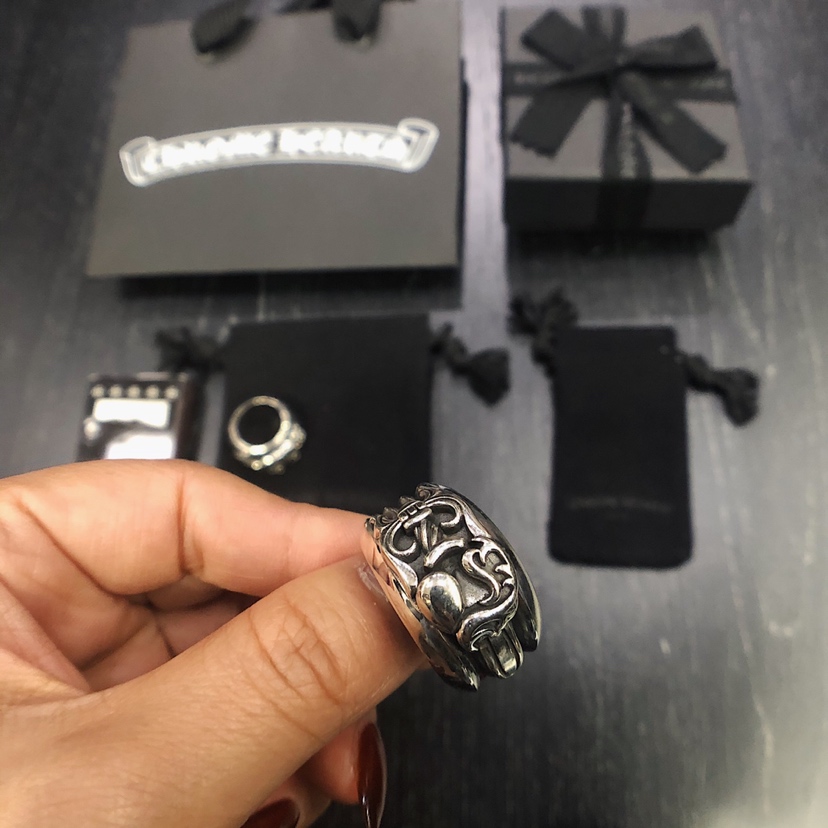 Chrome Hearts 品质 克罗心Chrome hearts 桃心宝剑戒指