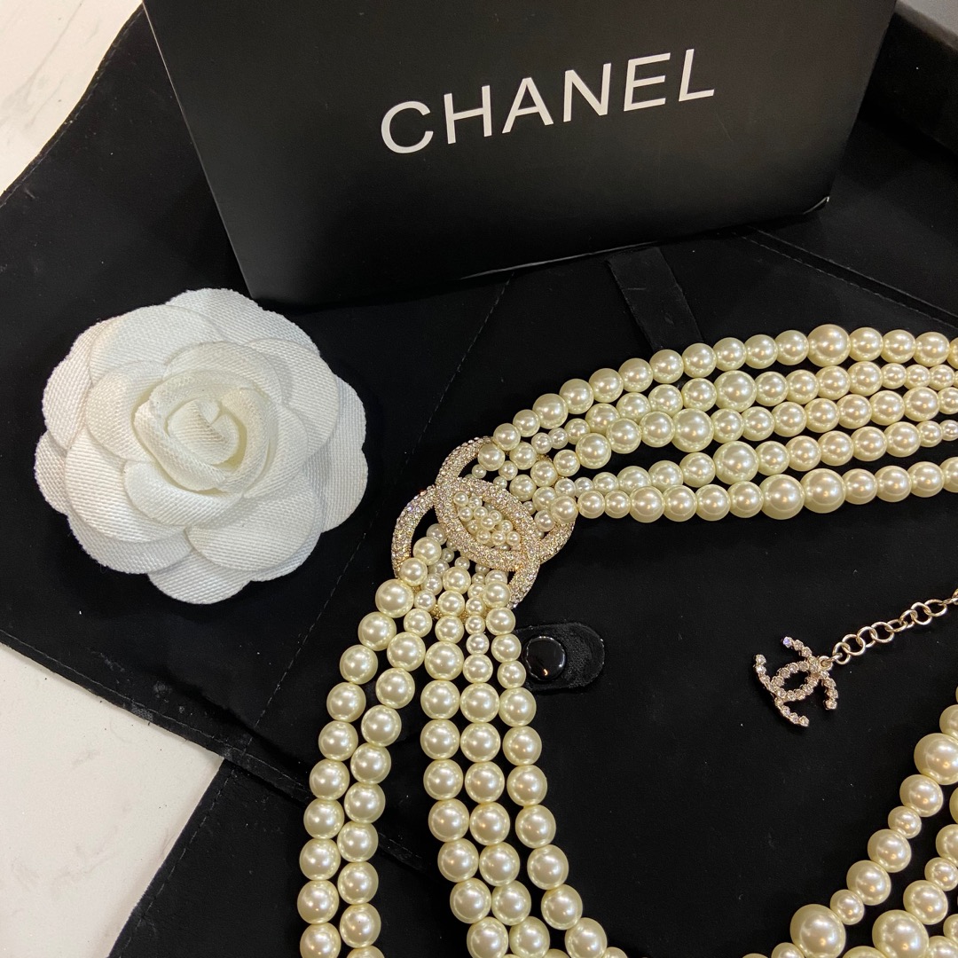 秋冬毛衣链Chanel毛衣链小香大小珍珠链原单狠货进出专柜无压力代购级别ch@nel香奈儿经典喷砂质感原