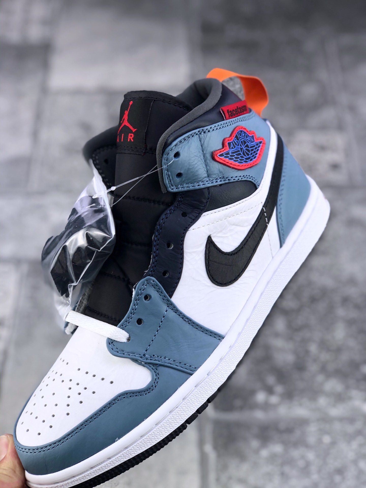 130 真标半码 Facetasm x Air Jordan 1Mid“Fearless”雾霾蓝 CK5665-062