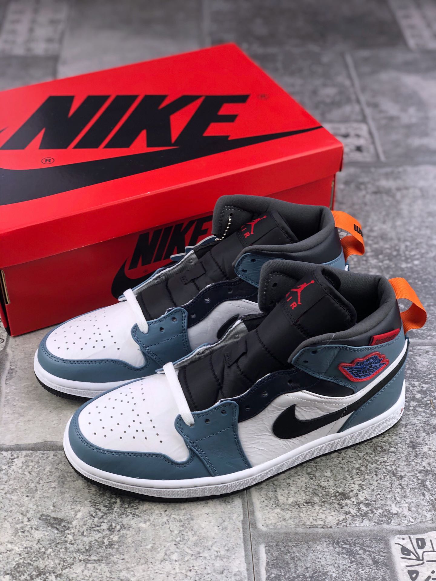 130 真标半码 Facetasm x Air Jordan 1Mid“Fearless”雾霾蓝 CK5665-062