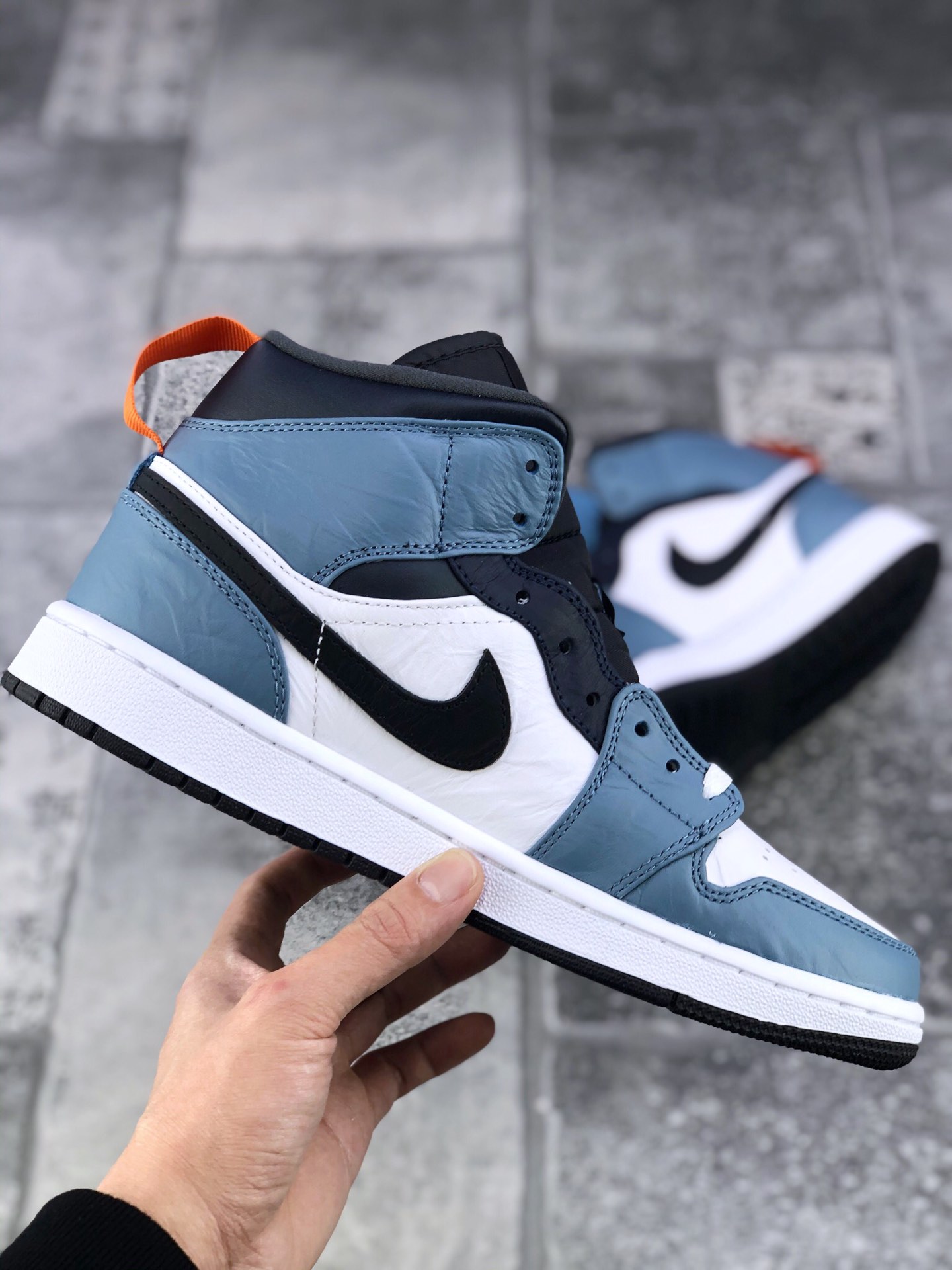 130 真标半码 Facetasm x Air Jordan 1Mid“Fearless”雾霾蓝 CK5665-062