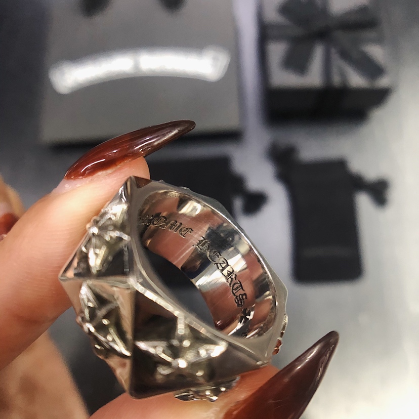 Chrome Hearts 开版 独家拍摄 （MZ）Chrome hearts 克罗心菱形五角星戒指