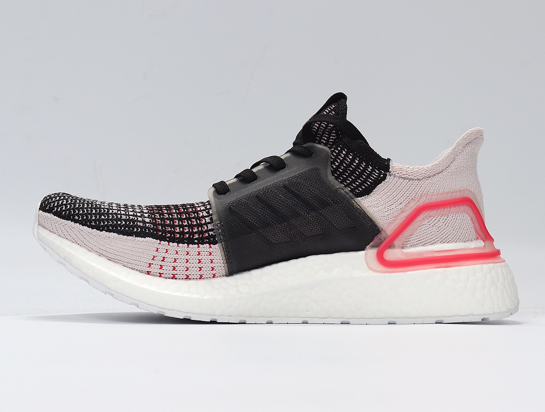 130（原价280） Adidas UltraBoost 19 F35238 黑浅粉 UB19 UB5.0真标原盒 原底原面 原装巴斯夫真爆Boost 马牌大底