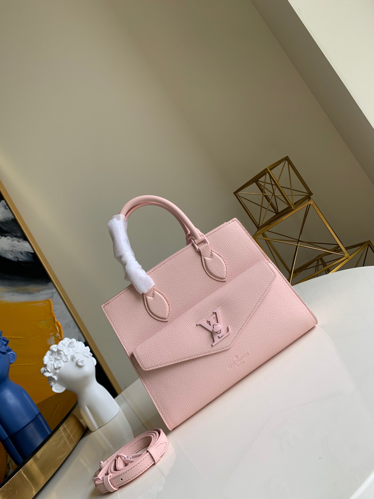 Counter Quality
 Louis Vuitton Handbags Tote Bags Pink Calfskin Cowhide M55817
