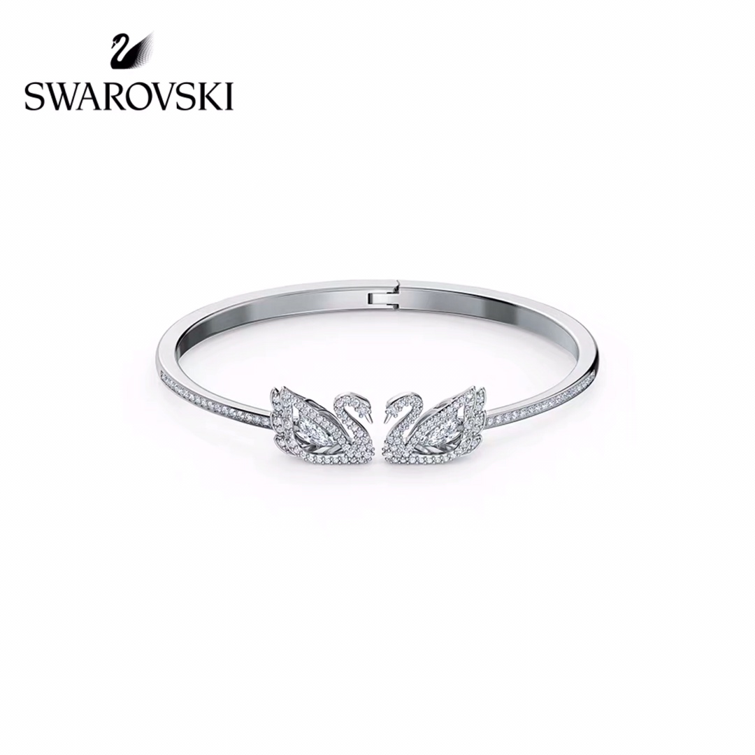 NO:816856,New product] Swarovski Swan DANCING SWAN anniversary model women's bracelet, Swarovski bracelet, stuart weitzman, swarovski, bracelet19860909新品】施华洛世奇 天鹅 DANCING SWAN 周年纪念款 女手镯,施华洛手环,stuart weitzman,swarovski,bracelet,Jewelry
