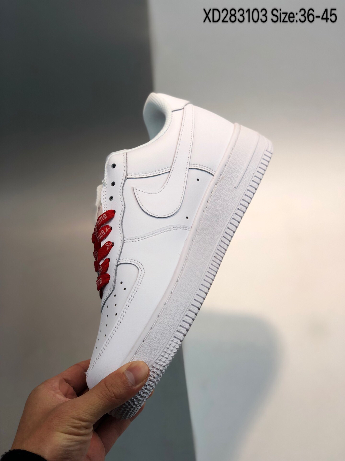 150 公司级头层 Supreme x Nike Air Force 1 '07 空军一号低帮 联名运动休闲板鞋 CU9225-100