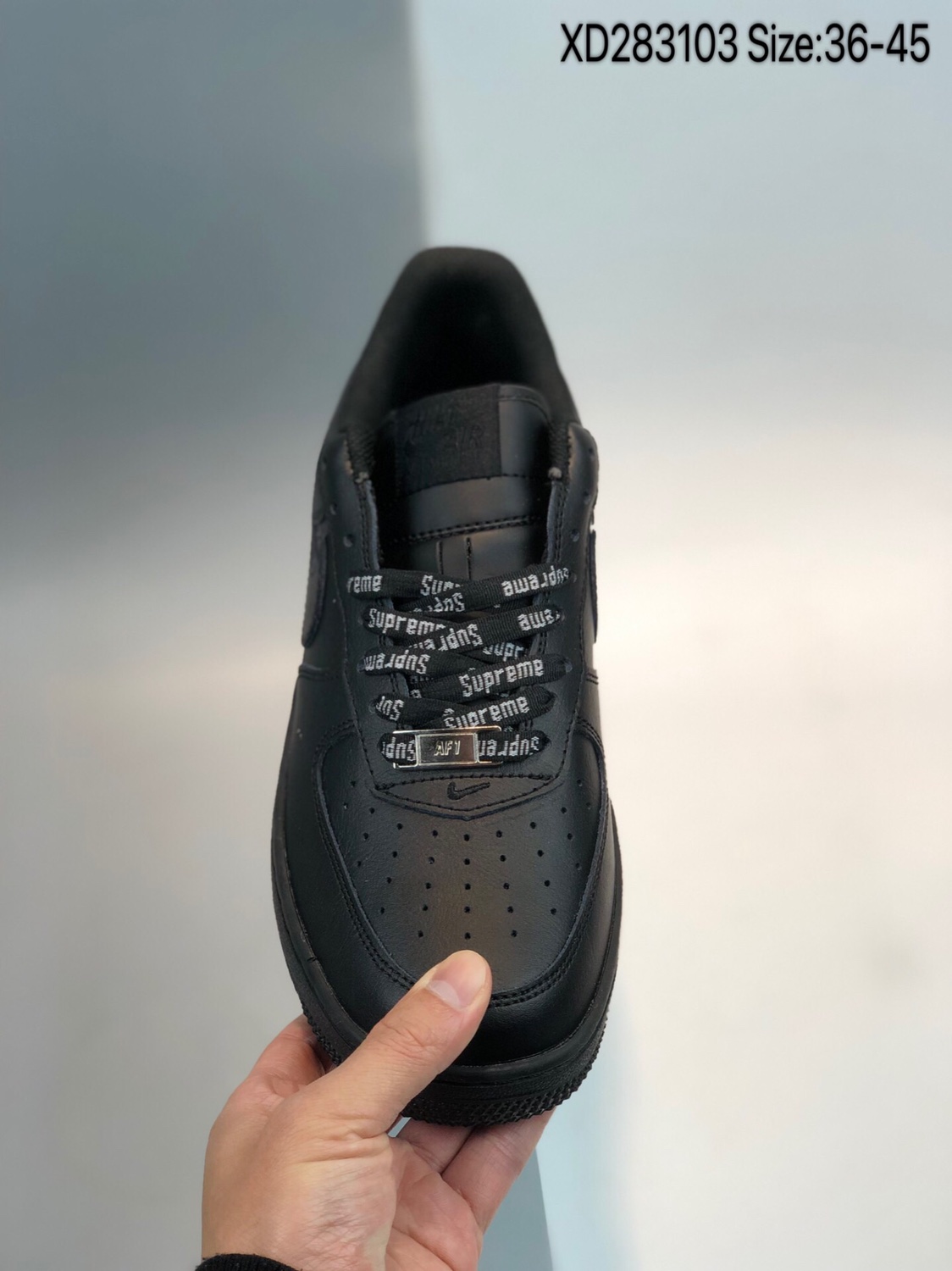 150 公司级头层 Supreme x Nike Air Force 1 '07 空军一号低帮 联名运动休闲板鞋 CU9225-100