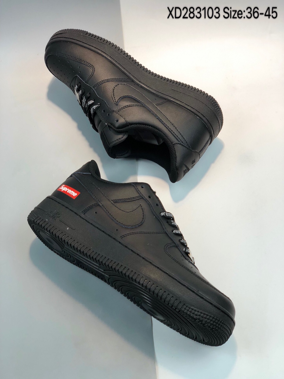 150 公司级头层 Supreme x Nike Air Force 1 '07 空军一号低帮 联名运动休闲板鞋 CU9225-100