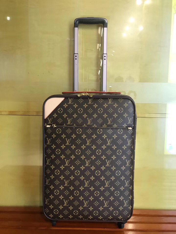 LOUIS VUITTON ruedas giratorias ultra resistentes al desgaste, ✈✈✈ viaje flexible con asa trapezoidal de aleación de al…