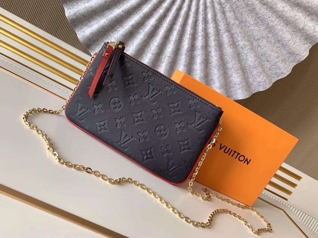 Louis Vuitton LV Pochette Double Zip Bags Handbags Empreinte​ M63919