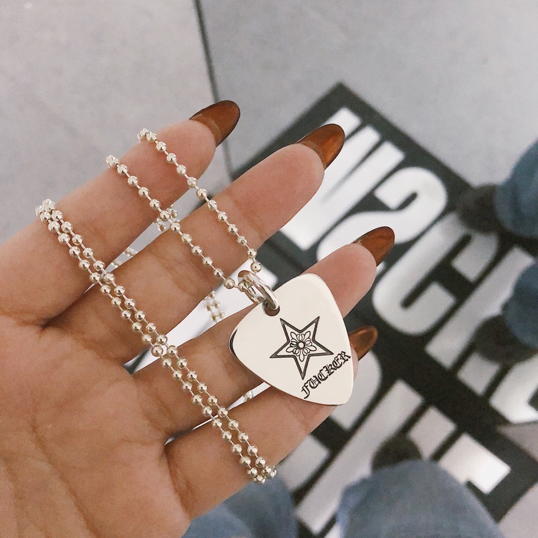 Chrome Hearts Chrome hearts 克罗心 五角星吉他拨片项链