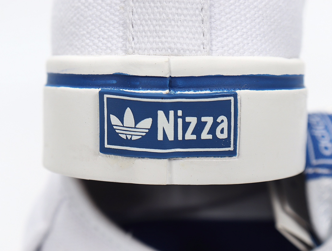 100 Adidas NIZZA 校园帆布板鞋懒人一脚蹬 BZ0489 白兰 网红情侣鞋