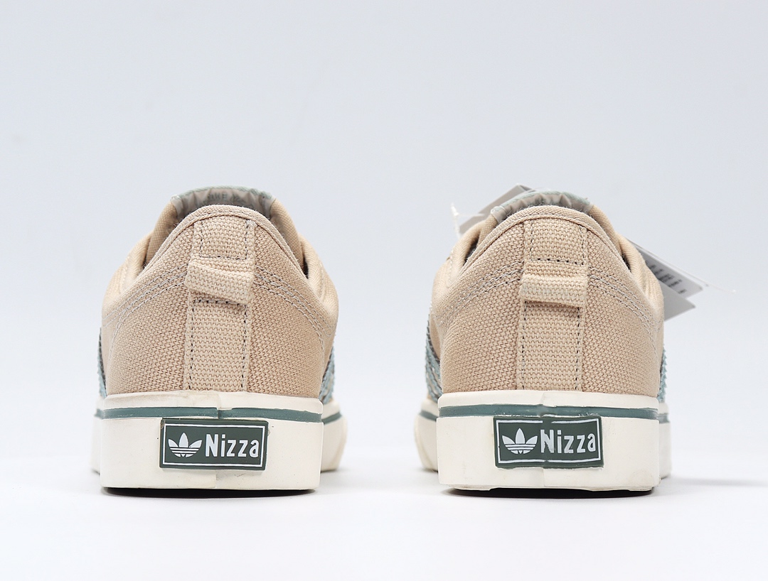 100 Adidas NIZZA 校园帆布板鞋懒人一脚蹬 CG3817 脏粉 网红情侣鞋