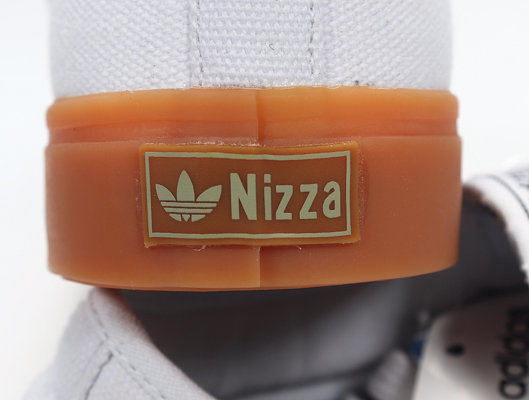 100 Adidas NIZZA 校园帆布板鞋懒人一脚蹬 CQ2533 白生胶 网红情侣鞋