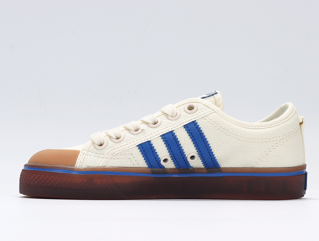 100 Adidas NIZZA 校园帆布板鞋懒人一脚蹬 DA9331