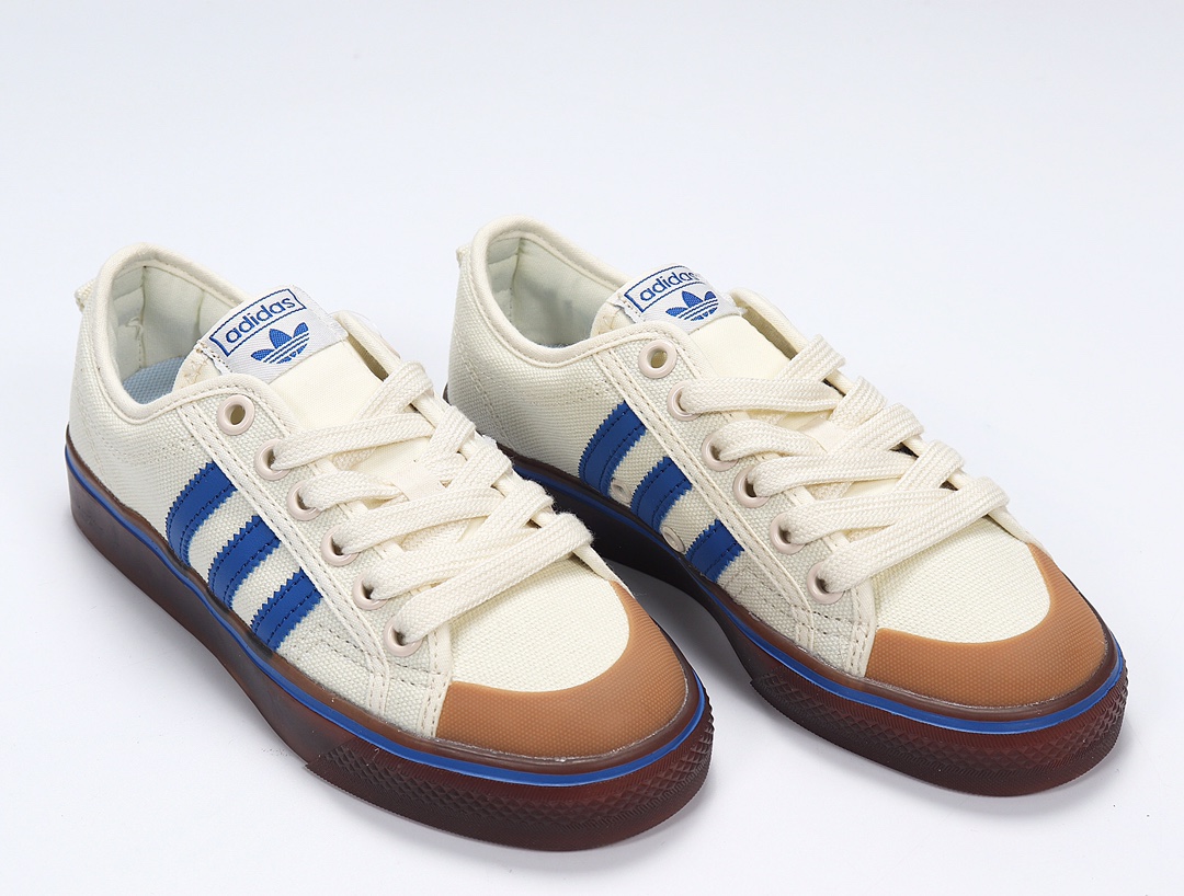 100 Adidas NIZZA 校园帆布板鞋懒人一脚蹬 DA9331