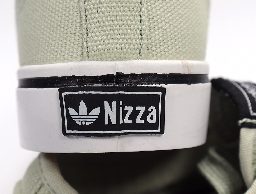 100 Adidas NIZZA 校园帆布板鞋懒人一脚蹬 BZ0491 薄荷绿 真标原盒纯硫化