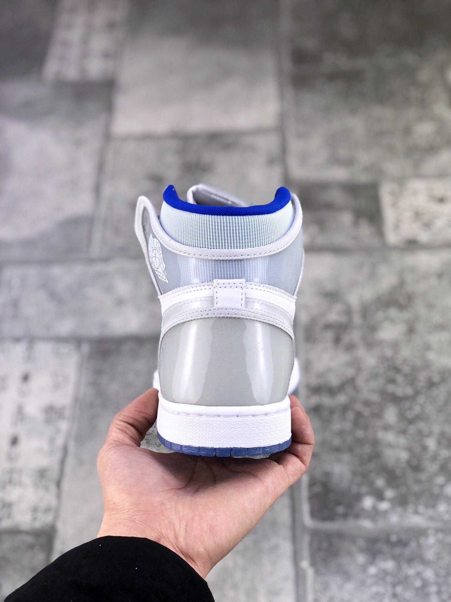 150 真标半码Air Jordan 1 High Zoom R2T “Racer Blue”灰白渐变