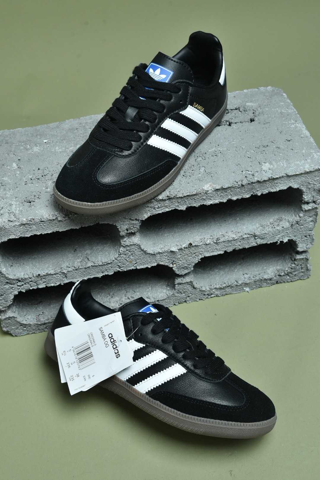 170 didas 近70年的经典Samba OG 原装全头层制作  黑白经典 B75807