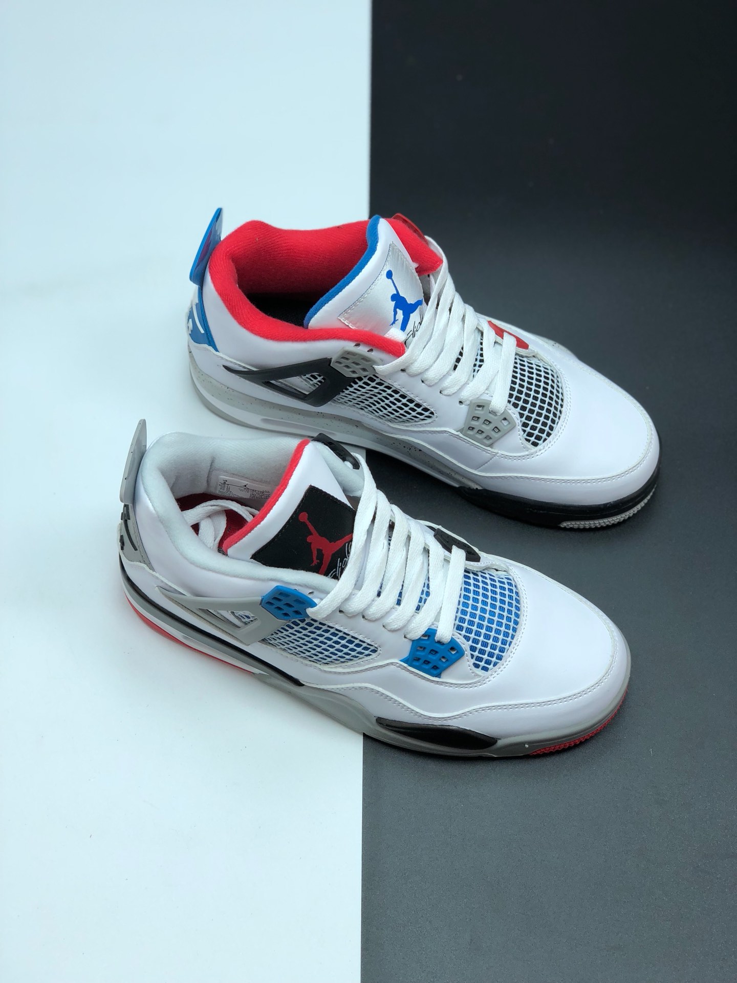 130 CI1184-146  Air Jordan 4 “What The” 乔丹4代红蓝鸳鸯  将每双经典 OG 的配色元素集于一身