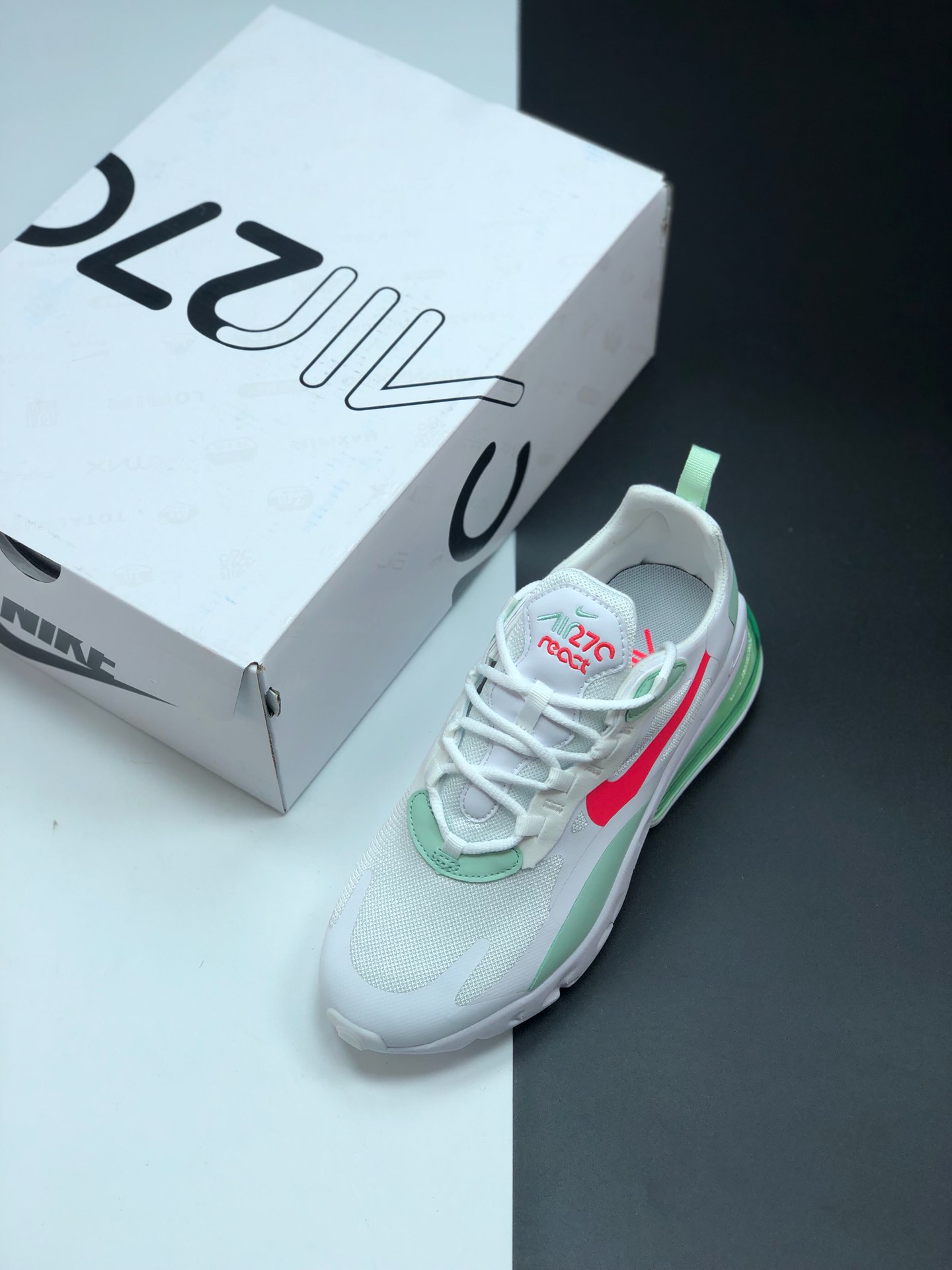 150 耐克 Nike React Air Max 270 系列 机能半气垫跑步鞋 CI3866-002