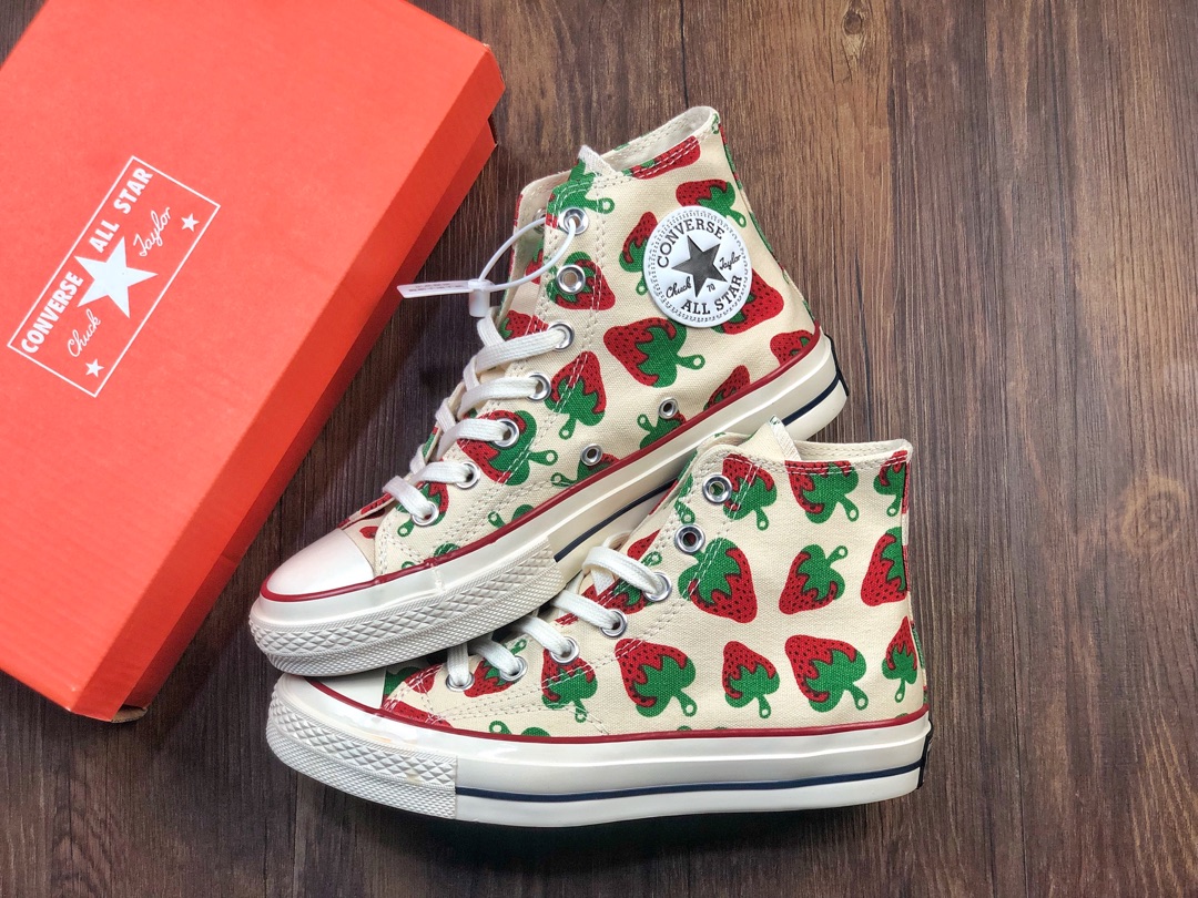 99 CONVERSE Chuck Taylor 1970S  小草莓定制 经典三星标 正确软底蓝底