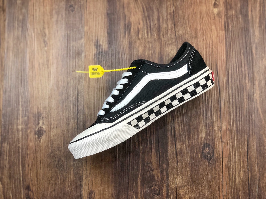 140 日系限定！黑白棋盘杀人鲸！ Vans Style 36 Decon SF 万斯黑白棋盘格半月包头杀人鲸硫化板鞋