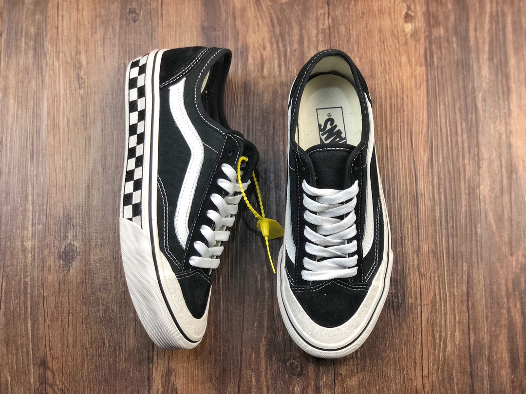 140 日系限定！黑白棋盘杀人鲸！ Vans Style 36 Decon SF 万斯黑白棋盘格半月包头杀人鲸硫化板鞋