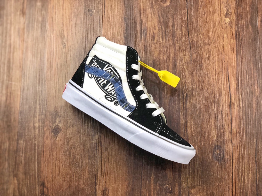 170 Vans Sk8-Hi 2020独家首发，万斯白蓝格纹logo经典滑板图案系列强势回归