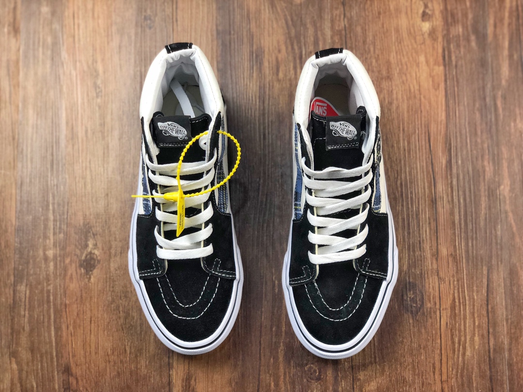 170 Vans Sk8-Hi 2020独家首发，万斯白蓝格纹logo经典滑板图案系列强势回归