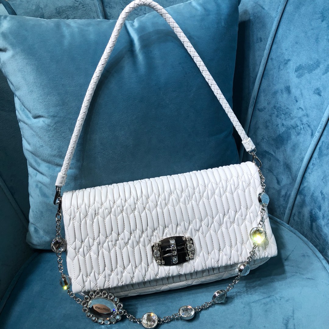 MiuMiu Crossbody & Shoulder Bags Lambskin Sheepskin Chains