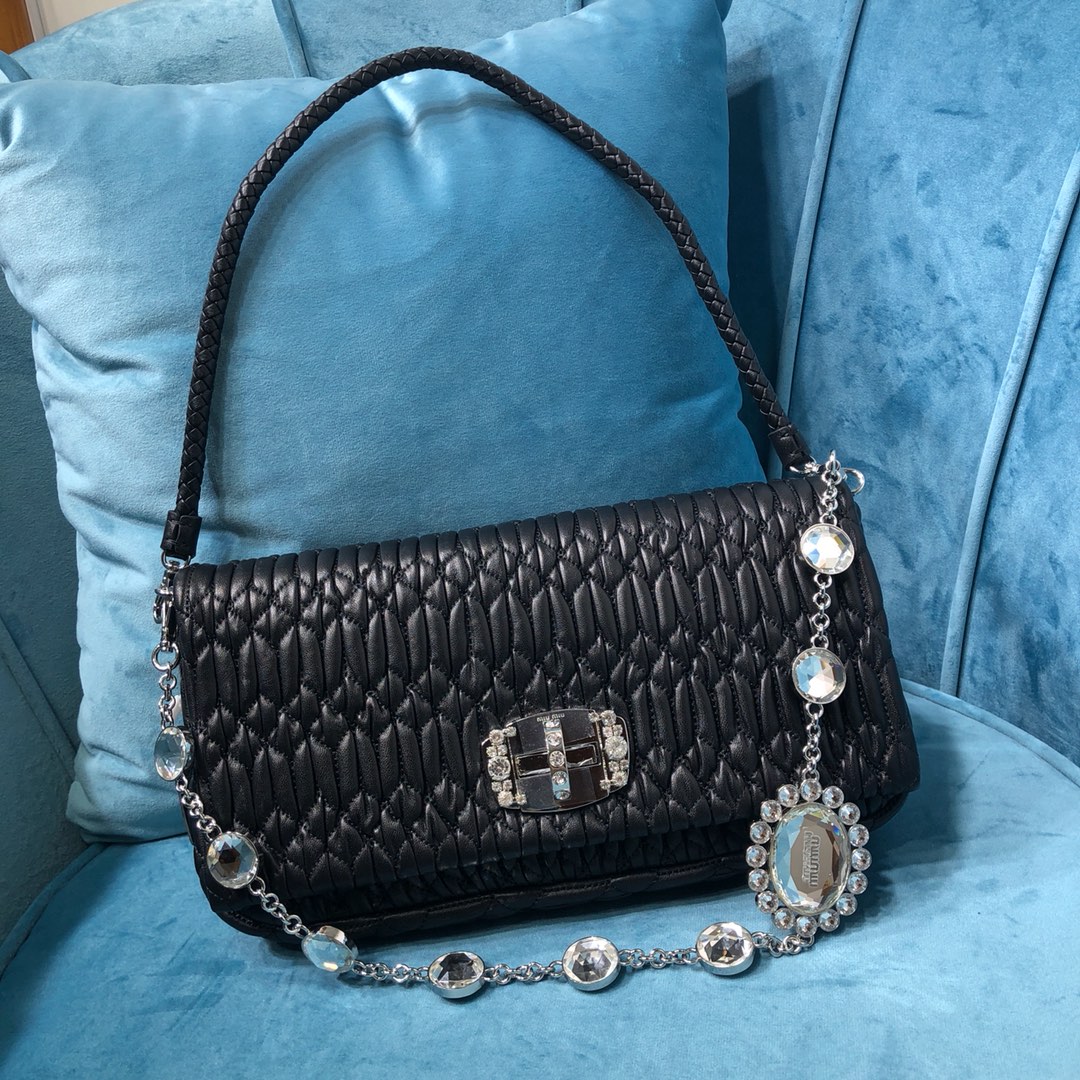 MiuMiu Crossbody & Shoulder Bags Lambskin Sheepskin Chains