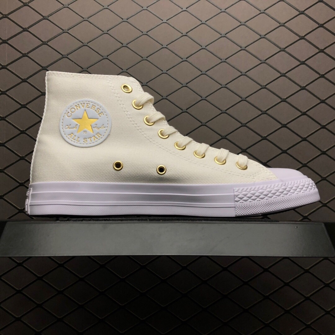 110 小红书爆款炸出 Converse 匡威 All Star 玫瑰金补丁 高帮帆布休闲板鞋