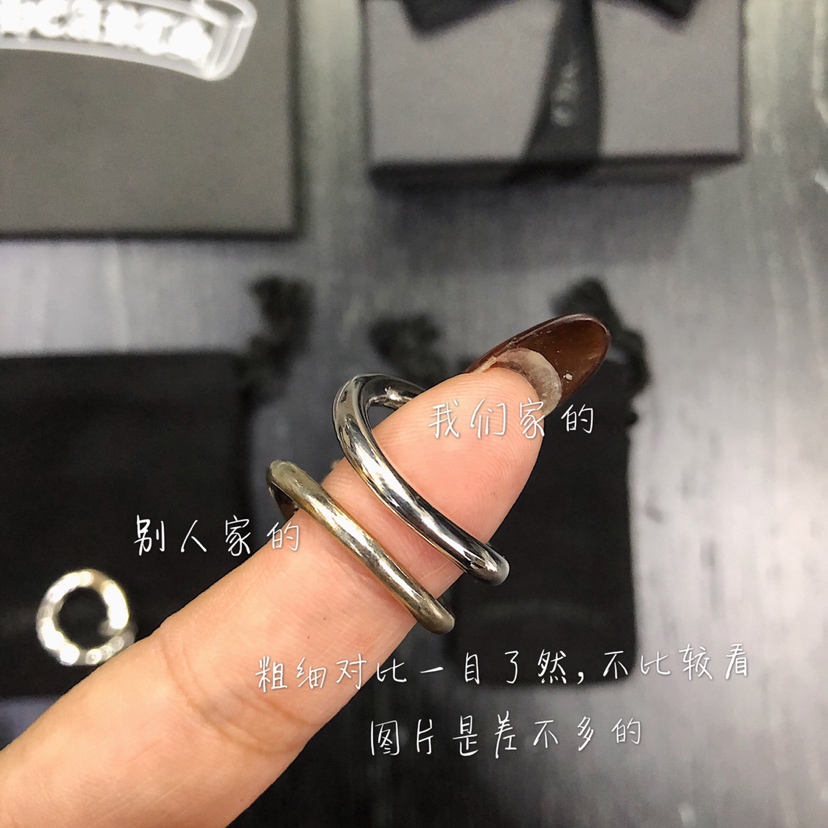 Chrome Hearts 开版 认准独家拍摄 （MZ）克罗心Chrome hearts 圆头钉子戒指