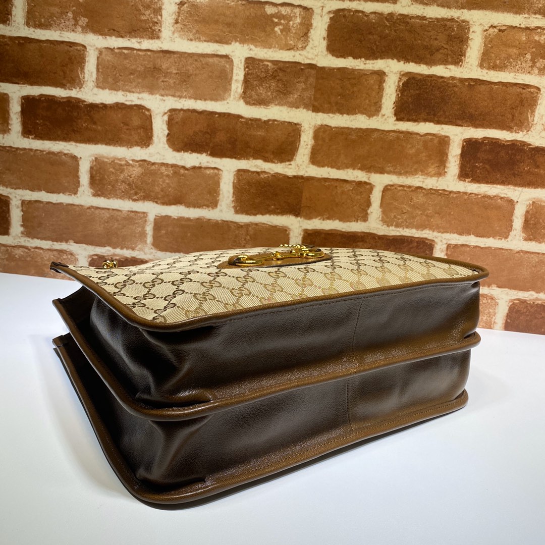 GUCCI古驰马衔扣1955系列中号托特包621144