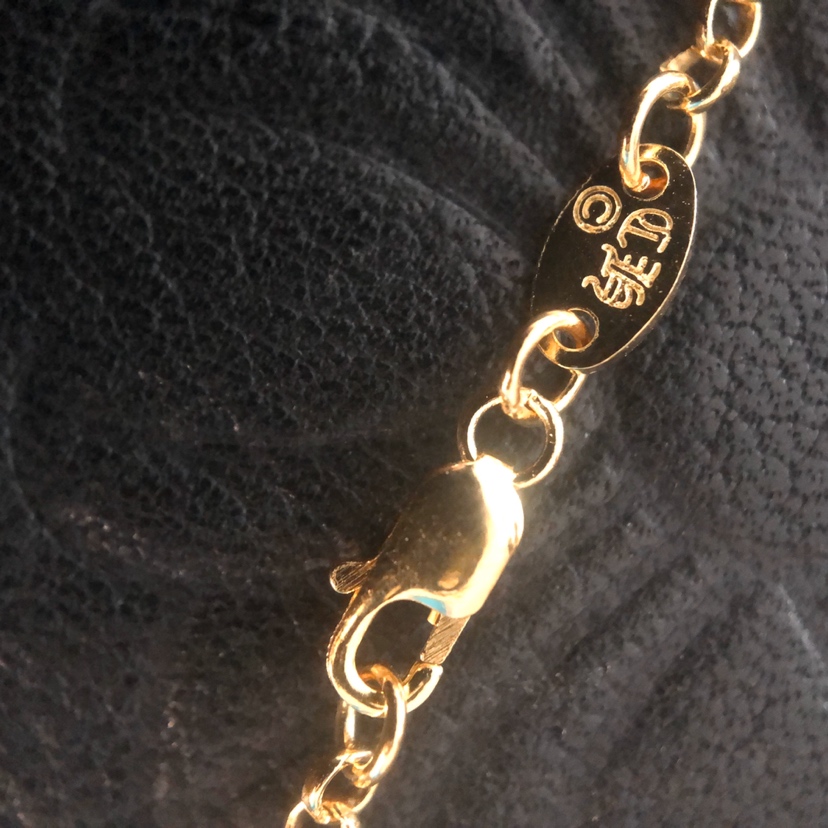Chrome Hearts Chrome hearts 克罗心22k金圆环十字项链