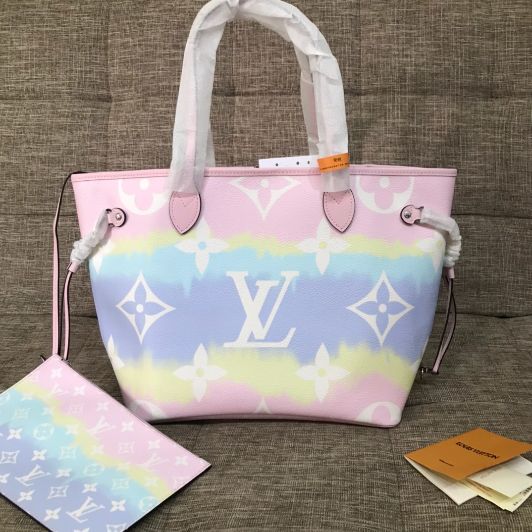 Louis Vuitton LV Neverfull Shop
 Bags Handbags Pink Red Monogram Canvas Summer Collection M45128