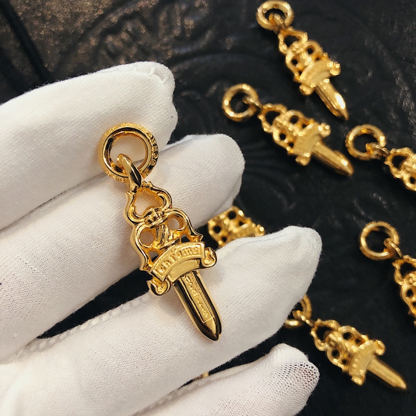 Chrome Hearts Chrome hearts 克罗心22k金色宝剑项链