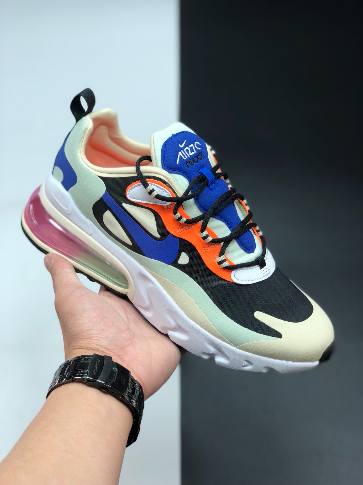 150 公司 新级 配色  耐克 Nike React Air Max 270 高桥盾 纱网 系列 机 半能 气垫跑步鞋 AO4971 601