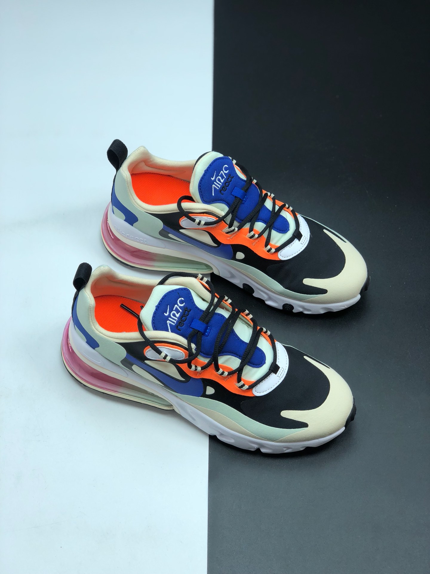 150 公司 新级 配色  耐克 Nike React Air Max 270 高桥盾 纱网 系列 机 半能 气垫跑步鞋 AO4971 601