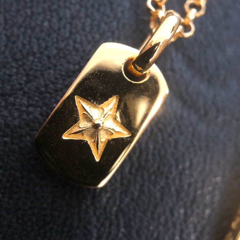 Chrome Hearts 开版 认准独家拍摄 (MZ)𝘾𝙝𝙧𝙤𝙢𝙚𝙃𝙚𝙖𝙧𝙩𝙨克罗心22k金色五角星项链
