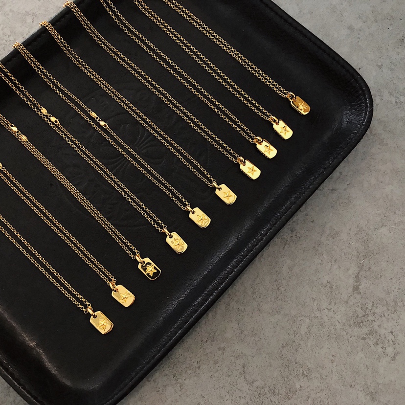 Chrome Hearts 开版 认准独家拍摄 (MZ)𝘾𝙝𝙧𝙤𝙢𝙚𝙃𝙚𝙖𝙧𝙩𝙨克罗心22k金色五角星项链