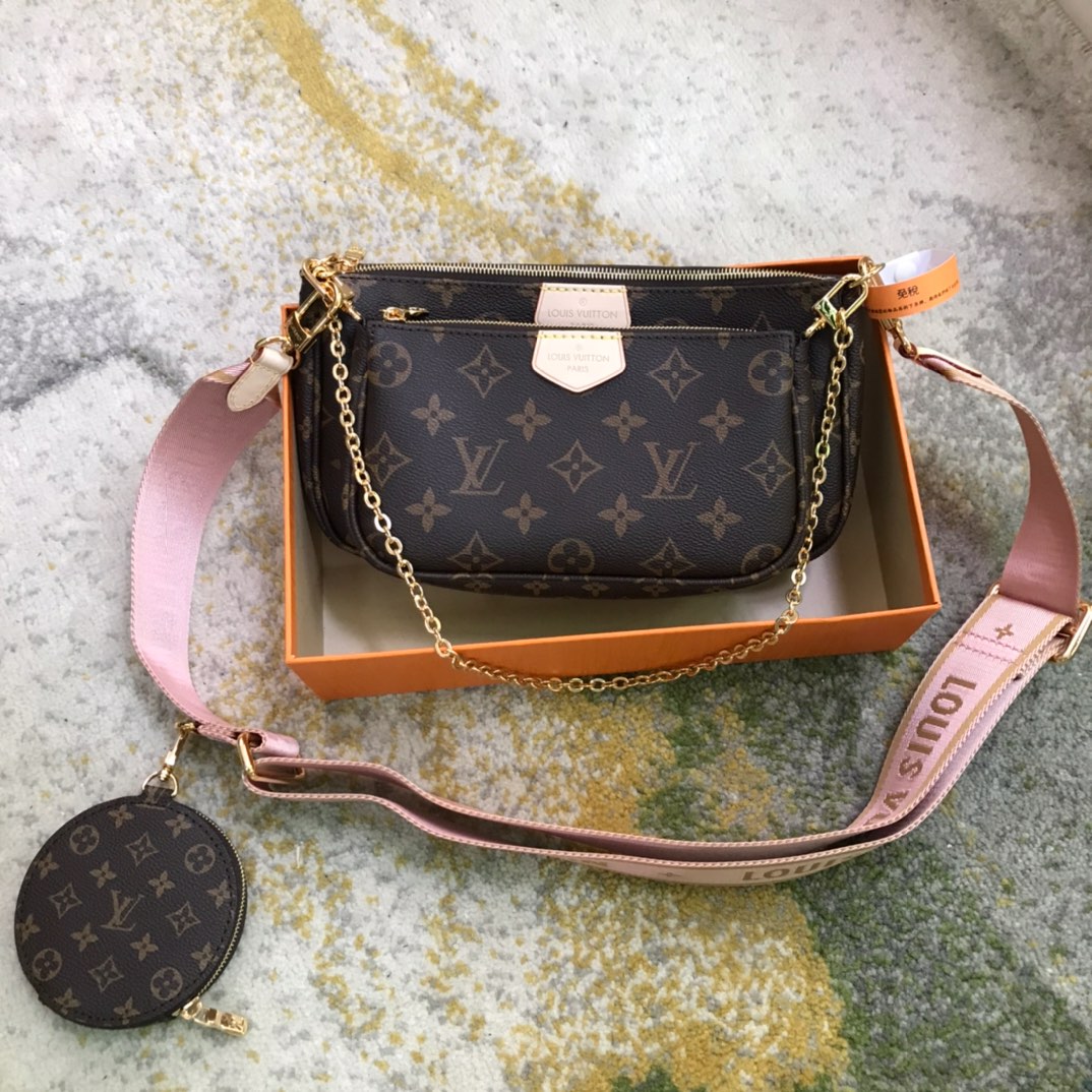 Louis Vuitton LV Favorite Bags Handbags High Quality 1:1 Replica
 Pink Splicing All Steel Cowhide Weave M44813