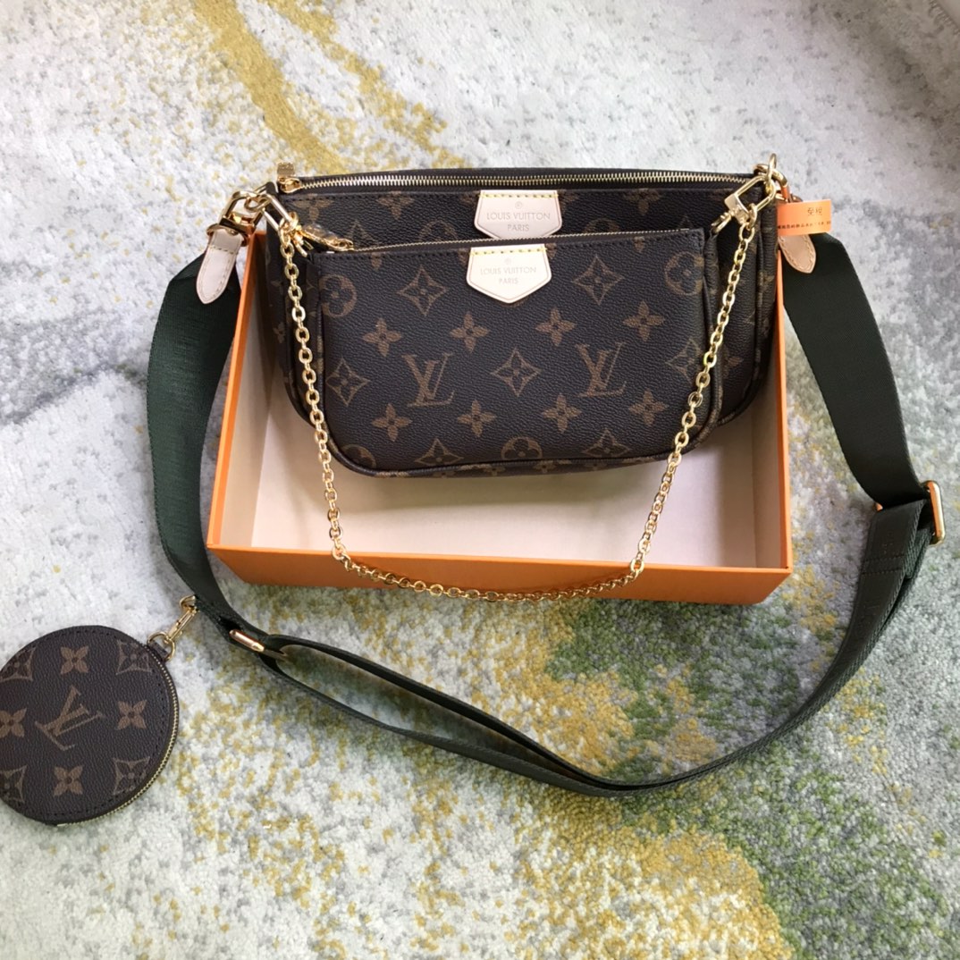 Louis Vuitton LV Favorite Bags Handbags 2023 AAA Replica uk 1st Copy
 Green Splicing All Steel Cowhide Weave M44813