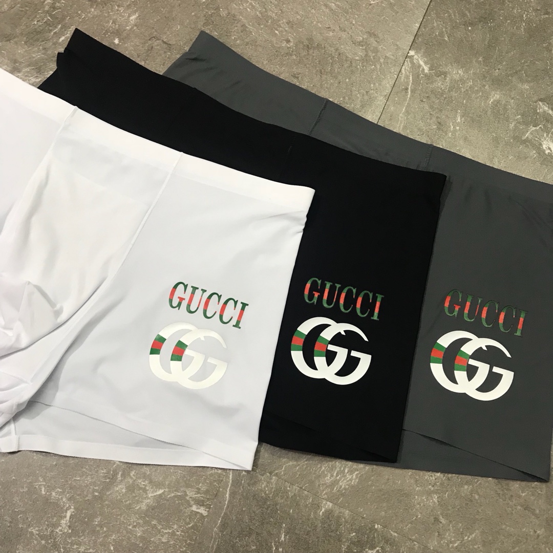  GUCCI 古奇！外贸公司合作订单 时尚百搭 舒适男士内裤 科学配 95%棉+5%氨纶,柔软舒适 透气