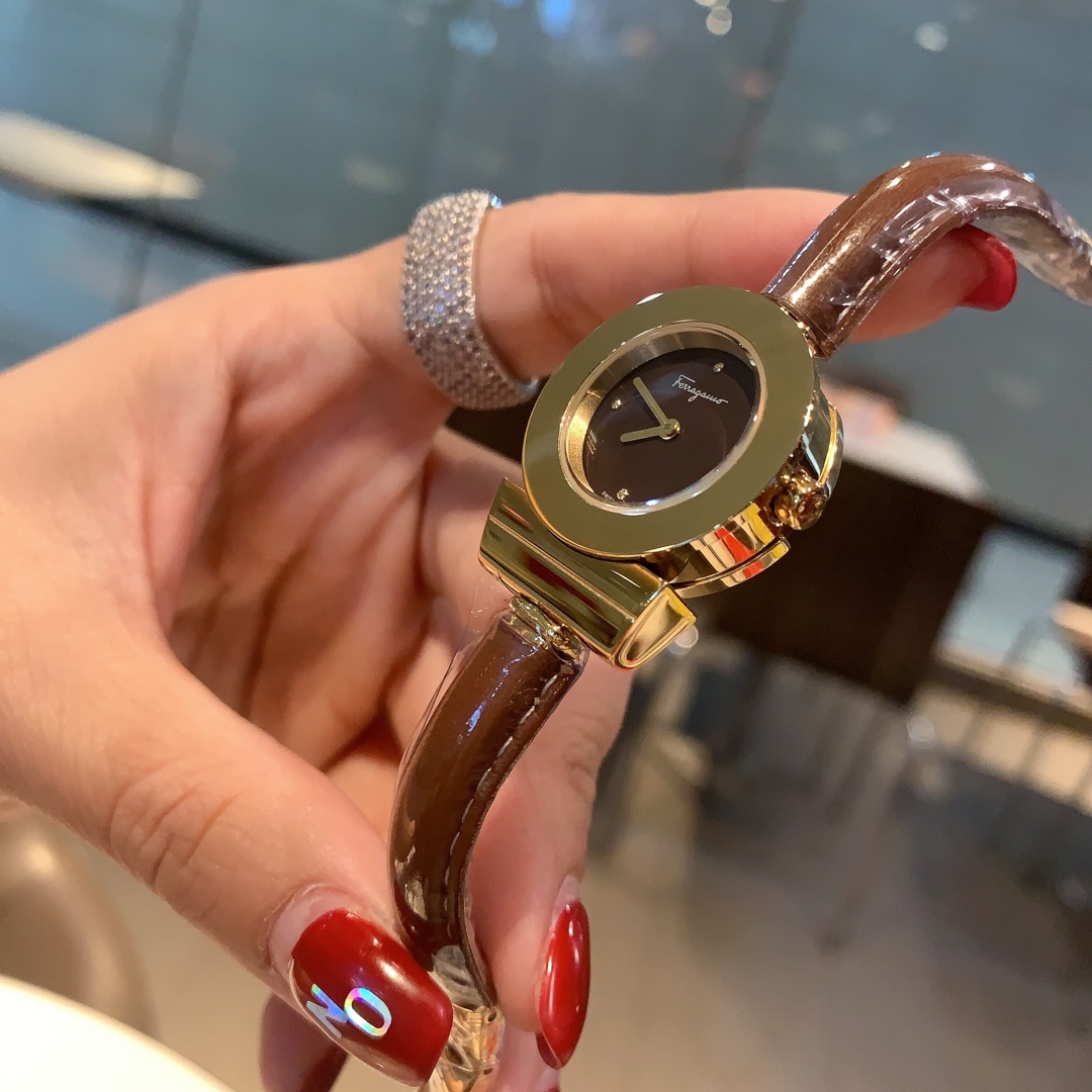 Luxury White Bracelet: Ferragamo Gancino Model Ronda751 Quartz Watch with Sapphire Glass - 图片 2