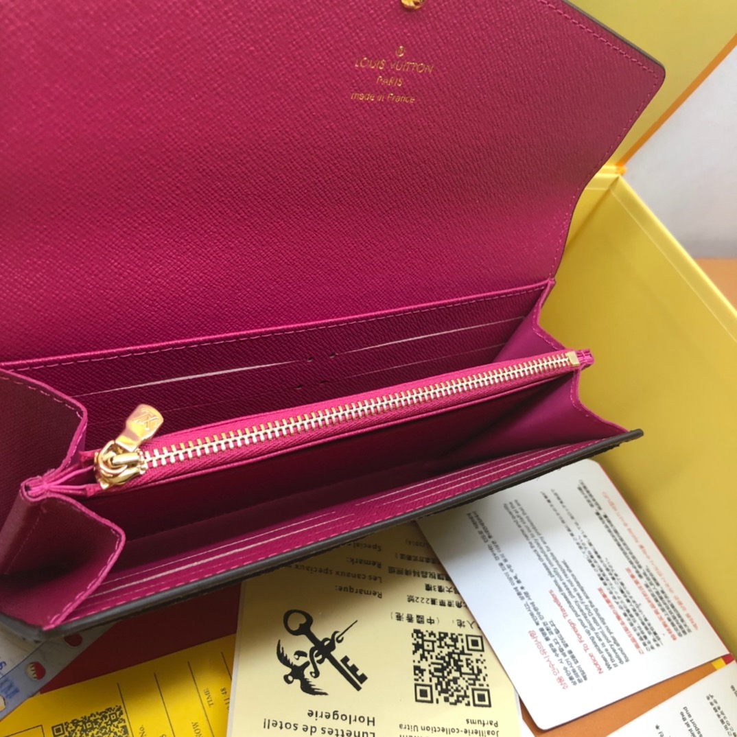 エレガントなモノグラム帆布の信封式財布