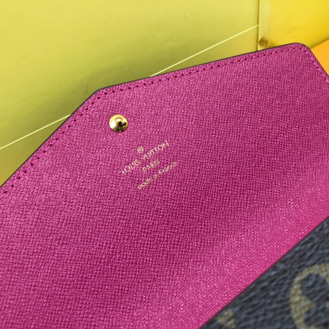 エレガントなモノグラム帆布の信封式財布